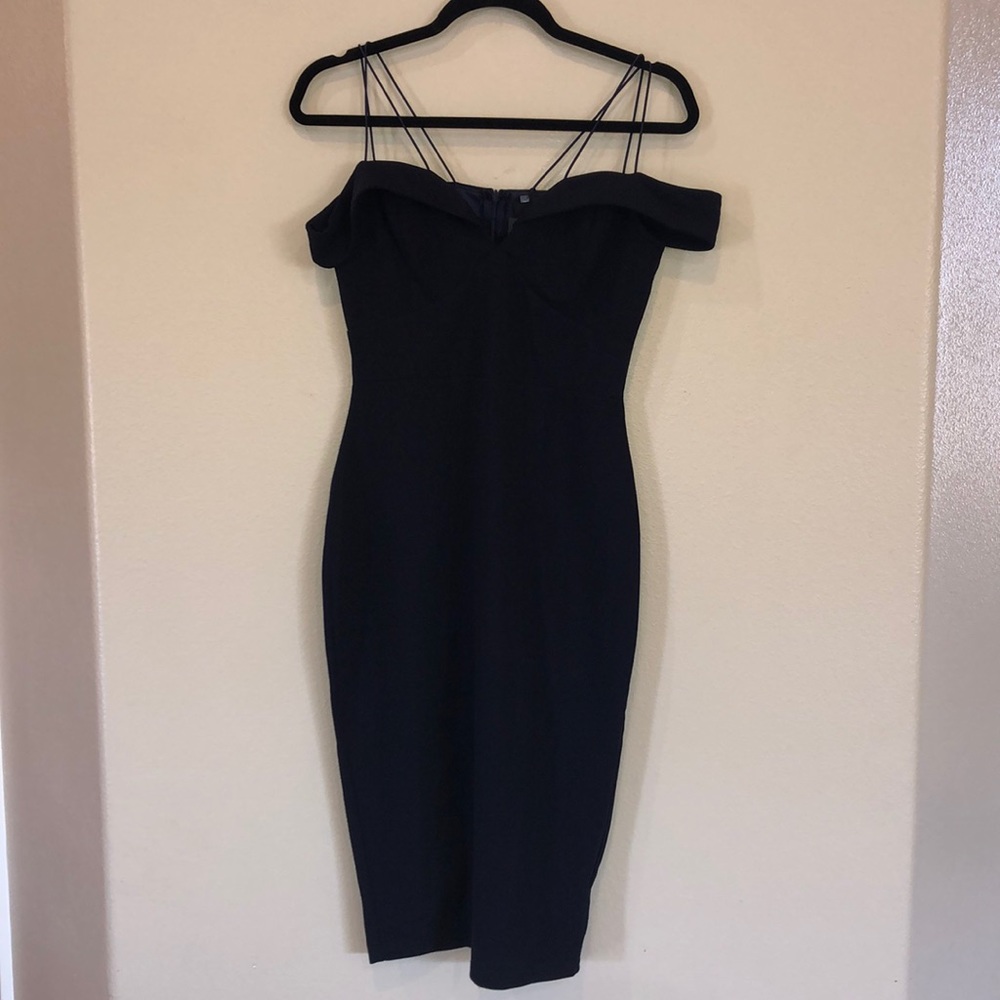 Beautiful Knee Length Dress Navy Blue